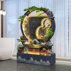 Indoor Water Fountain with Dual Circular Design