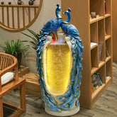 Peacock design indoor water fountain