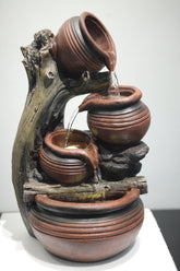 Fountain with 4 level goblets water feature for your garden