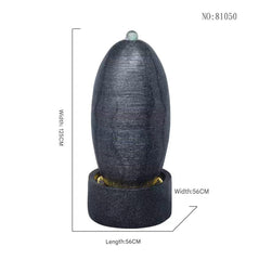 Modern Textured Oval Floor Fountain