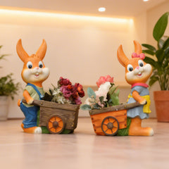 Garden Bunny Figurines Set of 2