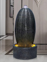 Modern Textured Oval Floor Fountain