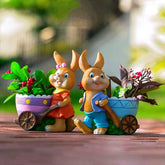 Garden Bunny Statue Set
