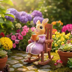 Tea-Time Bunny Figurine