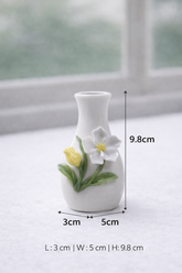 vase with floral design