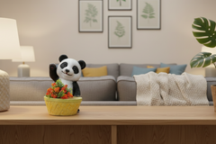 Black & White color Garden Panda Planter