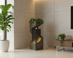 Indoor Tiered Water Fountain with LED Lights