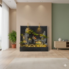 Decorative Indoor Zen Garden Fountain with LED Lights