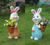 Garden Bunny Statues Set
