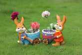 Garden Bunny Statue Set