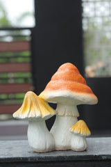 Decorative Goldfish Art, Orange and White, Hand-Painted Resin