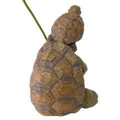Tortoise with a leaf umbrella