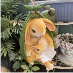 swing rabbit mother and son