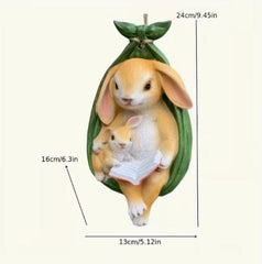 swing rabbit mother and son