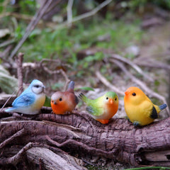 Mini Bird Figurines Set