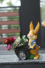 Garden Bunny Statue with Flower Holder