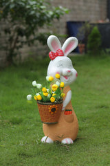 Garden Bunny Statues Set