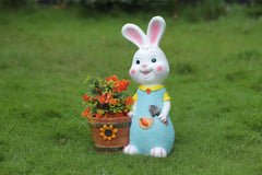 Garden Bunny Statue with pair of 2