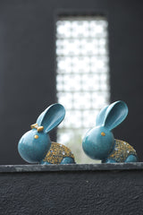 Decorative Turquoise Blue with Gold Glitter