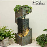 Indoor Tiered Water Fountain with LED Lights