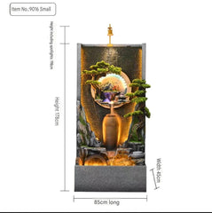 Decorative Indoor Tabletop Water Fountain with LED Lights