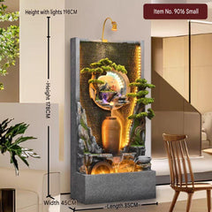 Decorative Indoor Tabletop Water Fountain with LED Lights