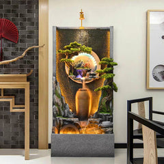 Decorative Indoor Tabletop Water Fountain with LED Lights