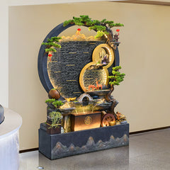 Indoor Water Fountain with Dual Circular Design