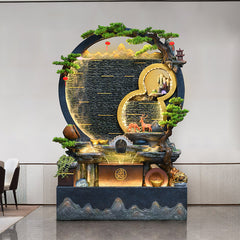 Indoor Water Fountain with Dual Circular Design