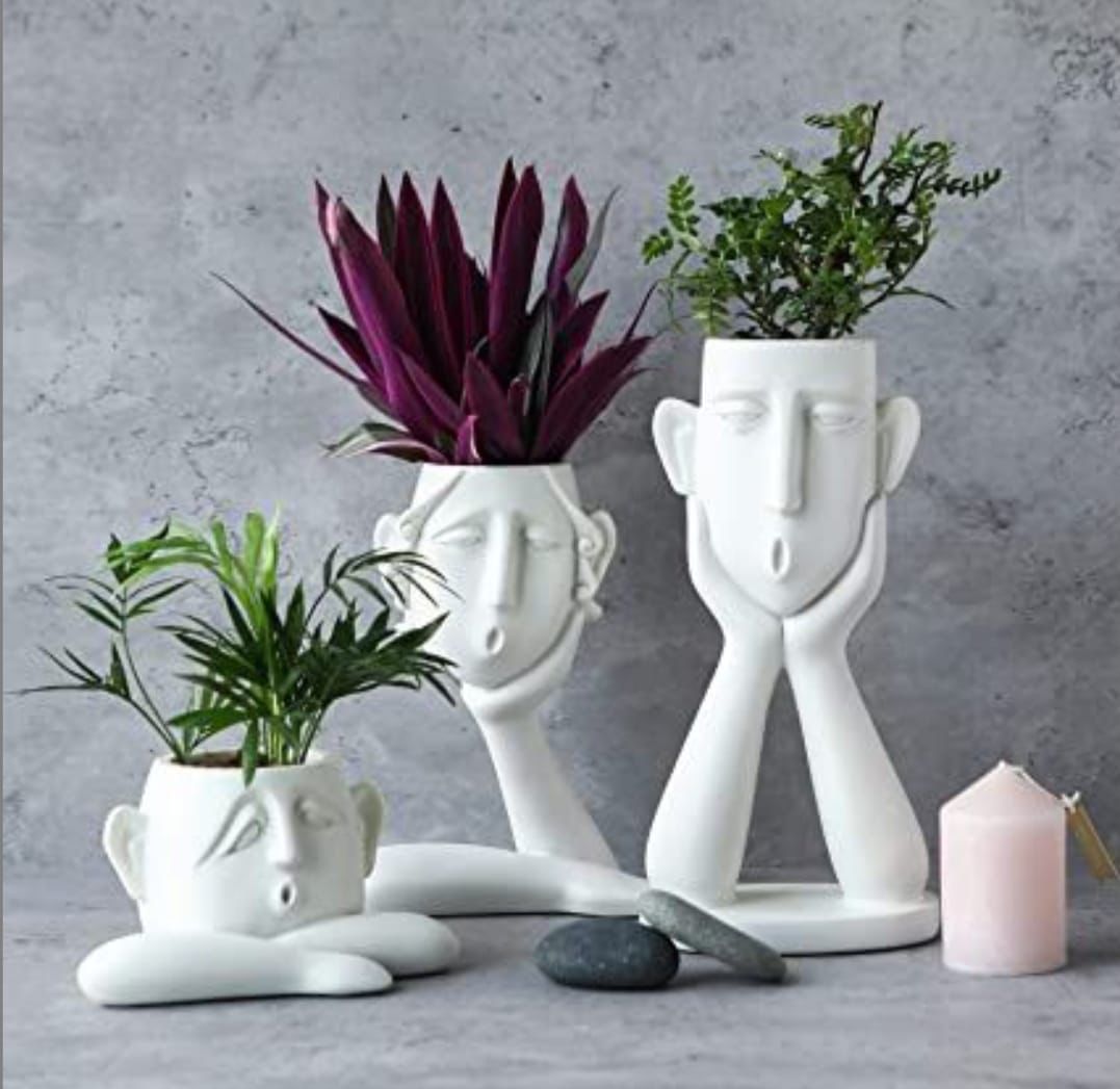 3 face planter Set of 3