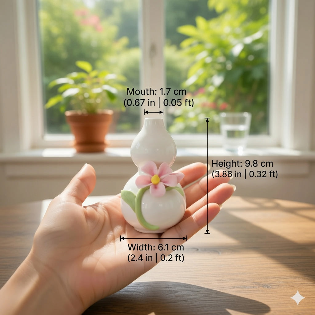 Ceramic Blossom Gourd Vase