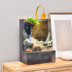 Tabletop Water Fountain with LED Lights