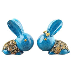 Decorative Turquoise Blue with Gold Glitter