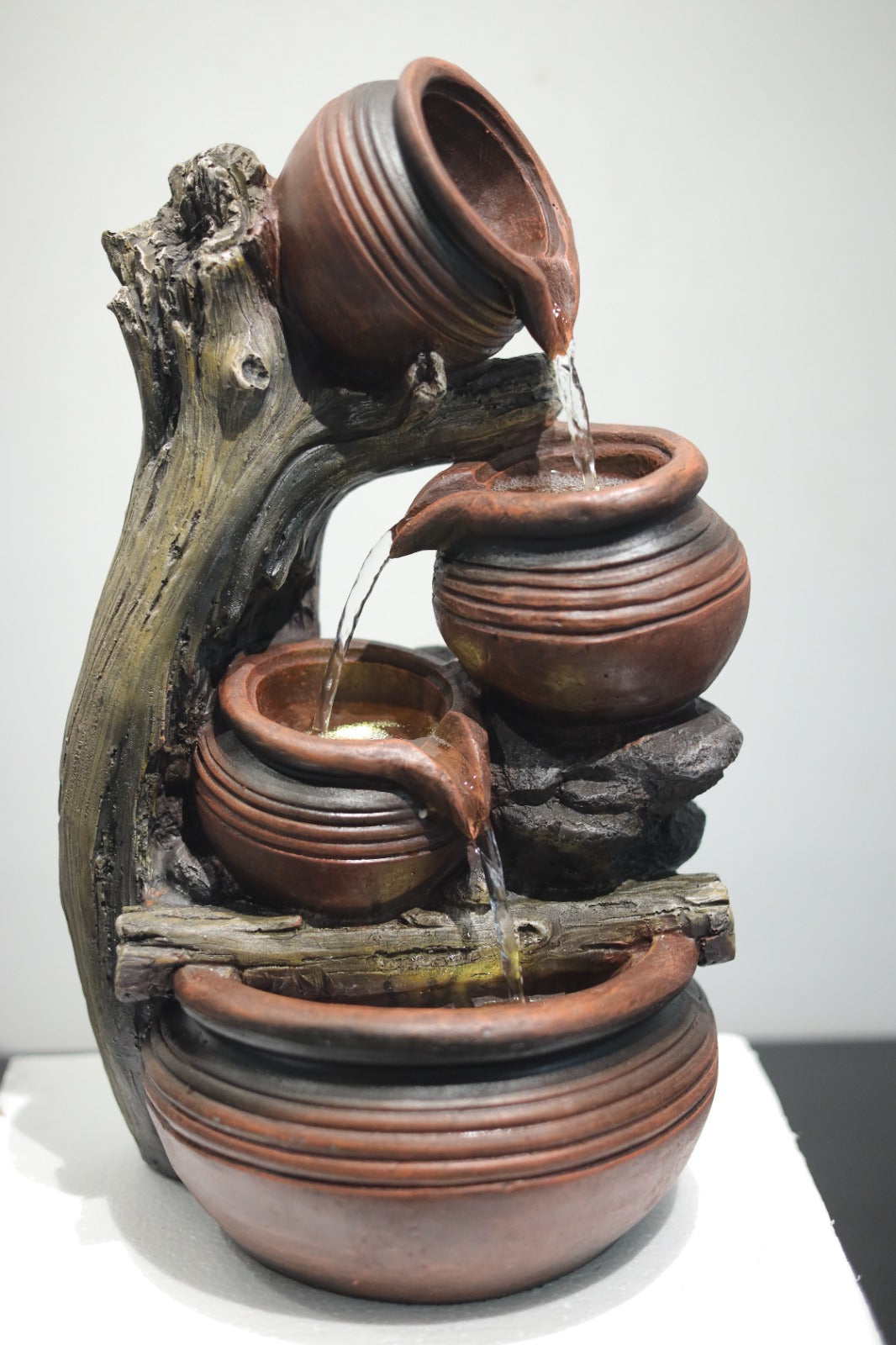 Fountain with 4 level goblets water feature for your garden