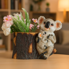 Decorative Garden Planter with Koala Figurine