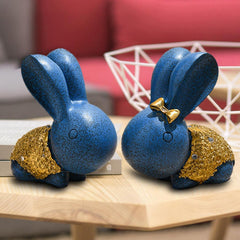 Decorative Turquoise Blue with Gold Glitter