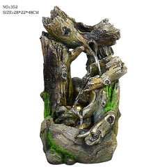 Beautifully crafted driftwood-style waterfall