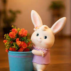 Rabbit with Purple Dress