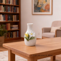 vase with floral design
