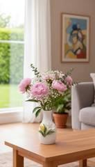 vase with floral design