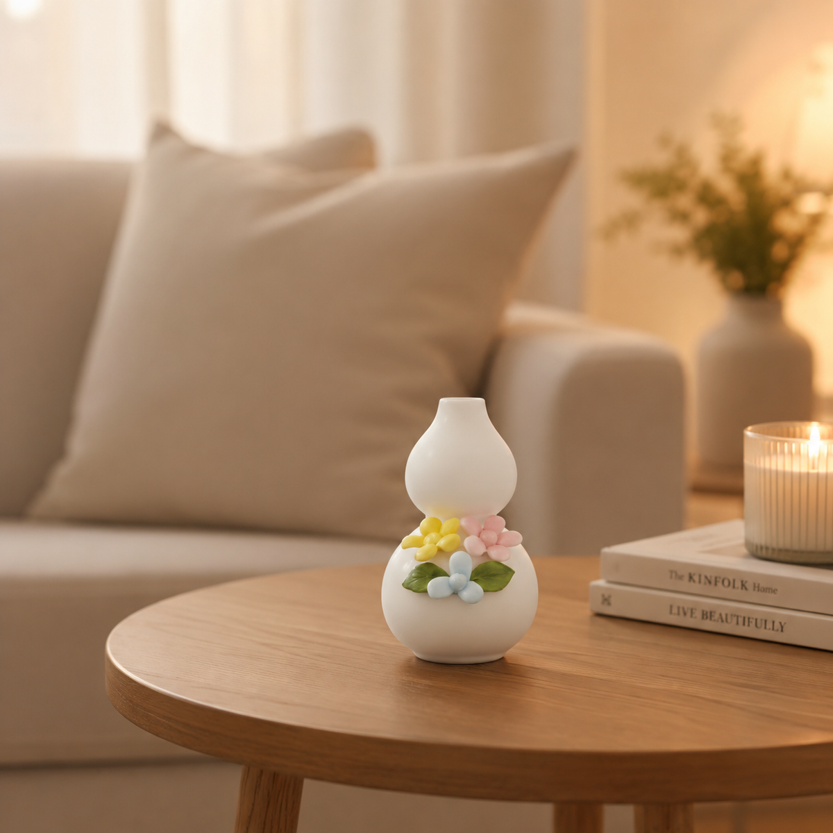 Floral Ceramic Mini Vase