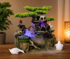 Led mist tabletop water fountain