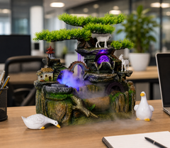 Led mist tabletop water fountain