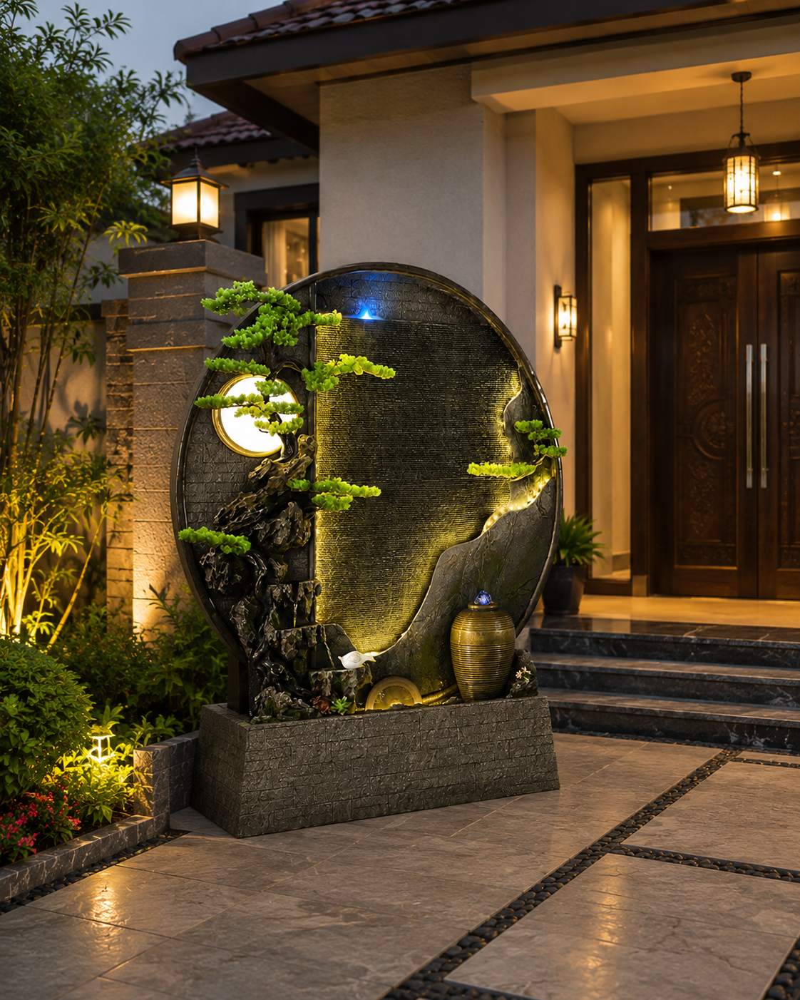 Zen Garden Indoor Water Fountain with LED Lights