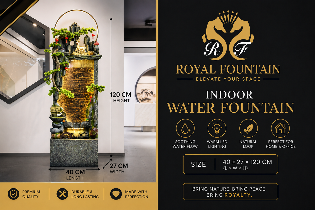 Indoor & Outdoor Tabletop Water Fountain with LED Light
