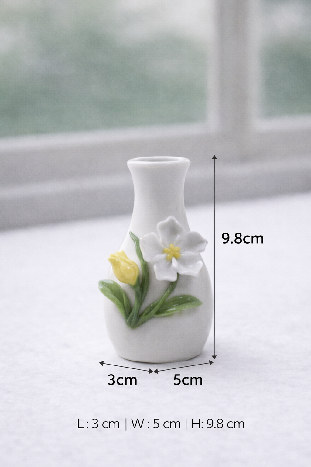 vase with floral design