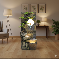 Large Indoor Fountain with LED Lights