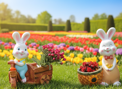Easter Garden Bunny Decoration