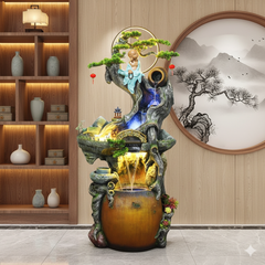 Asian Garden Fountain with LED Lights