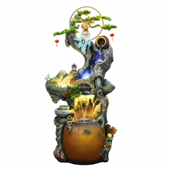 Asian Garden Fountain with LED Lights